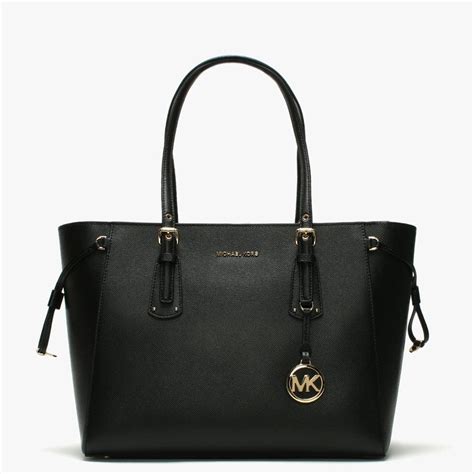 michael kors saffiano tote black|michael kors large tote handbags.